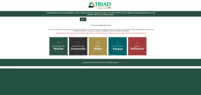 triad-apply-main-screen